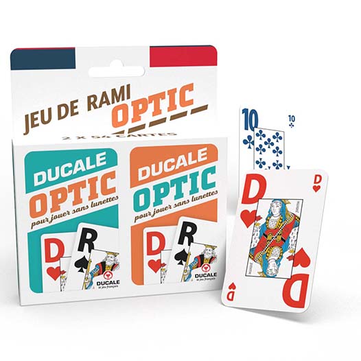 Ducale – jeu de 32 cartes cartonnées plastifiées – 4 index standards –  format bridge – portraits français
